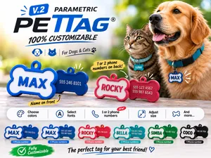 V.2 PETTAG – Parametric Customizable Pet Name Tag