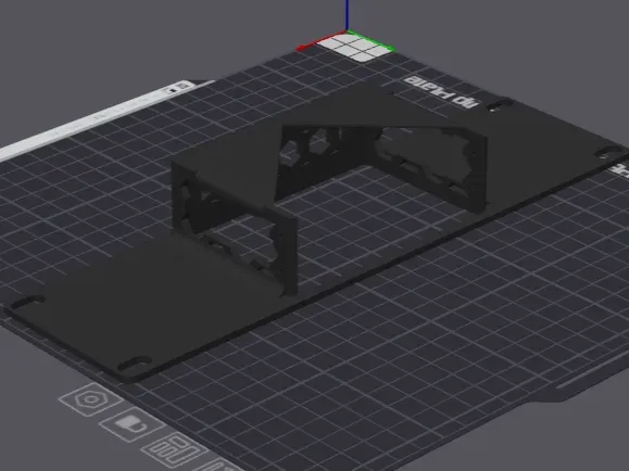 10" Rack 2RU Mount for Raspberry Pi 4 + 3.5" LCD