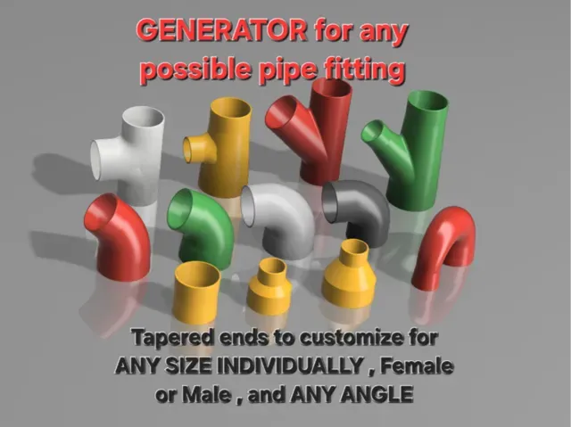 GENERATOR for Pipe, tube, hose fitting ( tapered )