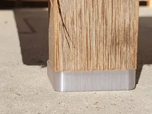 Square Raised Furniture Foot – Countersunk Screw