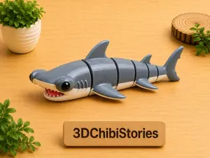 Cute Hammerhead Shark Flexi | Single Color Print