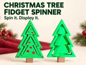 Christmas Tree Fidget Spinner | Fir Tree Decor