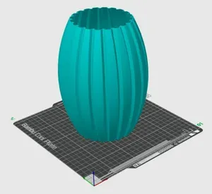 220mm Conga drum fluted vase