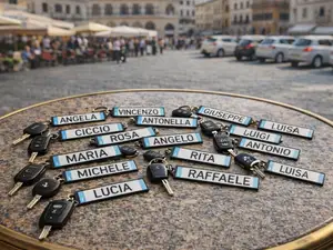 Italian License Plate Keychain with your name