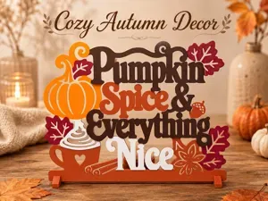 Pumpkin Spice & Everything Nice - Cozy Fall Sign