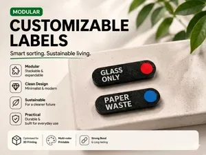 Labels colorcoded - sorting, recycling, labeling