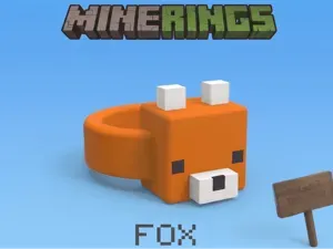 MineRings Fox – Minecraft Character Rings