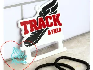 Track and Field Hair Tie Keychain