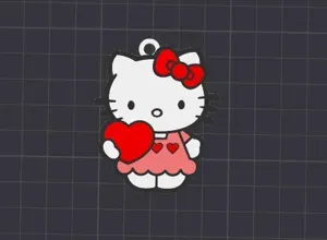 cute hello kitty keychain / necklace charm (free for commercial use)
