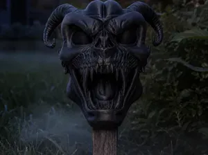 Life size Halloween Demonic Skull Decoration