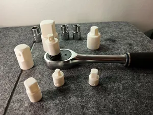 Square Drive Size Adapters Set Female to Male INCH