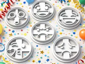 Emoji Cookie Cutter Set | Fun 3D Print File