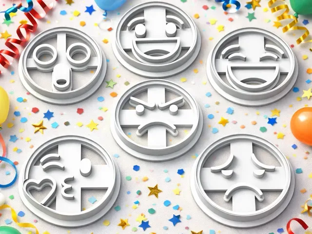 Emoji Cookie Cutter Set | Fun 3D Print File