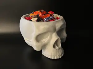 Extra Large Jawless Skull Halloween Candy Bowl