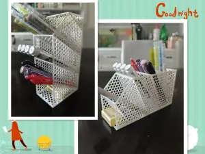 创意蜂窝超省料笔筒笔架 斜插式笔筒办公室学生收纳盒笔桶多功能大容量桌面笔盒