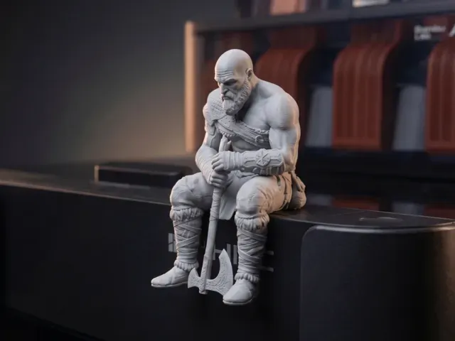 Sitting Kratos with Leviathan Axe - Edge Sitter