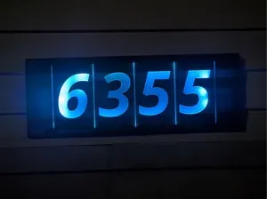 L.E.D Illuminating House Address