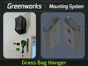 Greenworks Grass Bag Hanger | Wall Mount