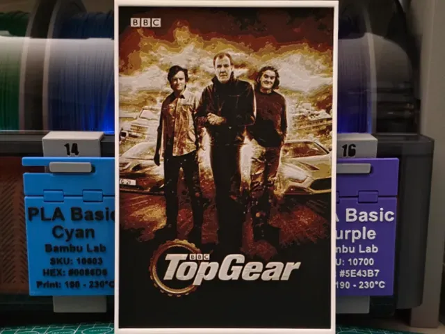 Top Gear Poster - Hueforge Art