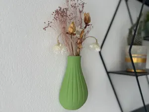 Vase Wand Trockenblumen
