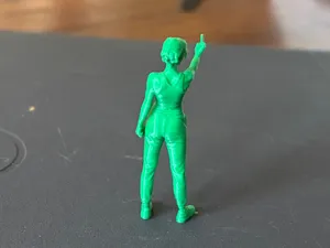 1/35 diorama miniature - angry middle finger lady