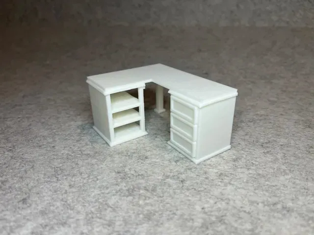 Dollhouse corner computer desk miniature — Image 4 of 8