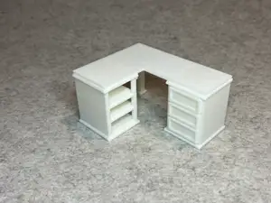 Dollhouse corner computer desk miniature