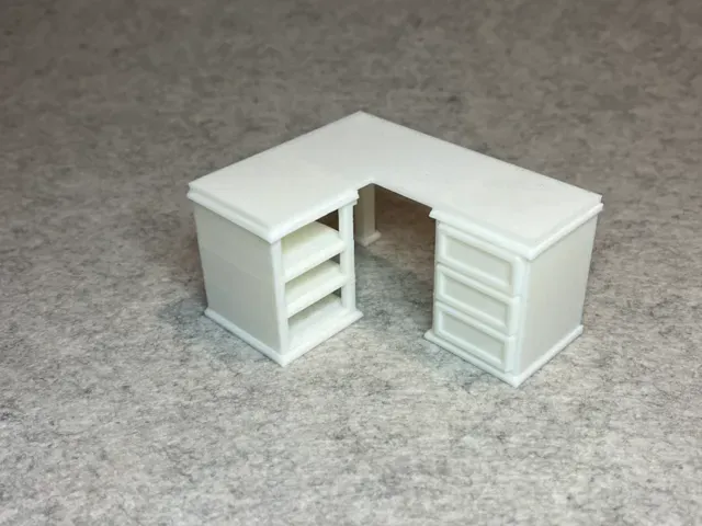 Dollhouse corner computer desk miniature