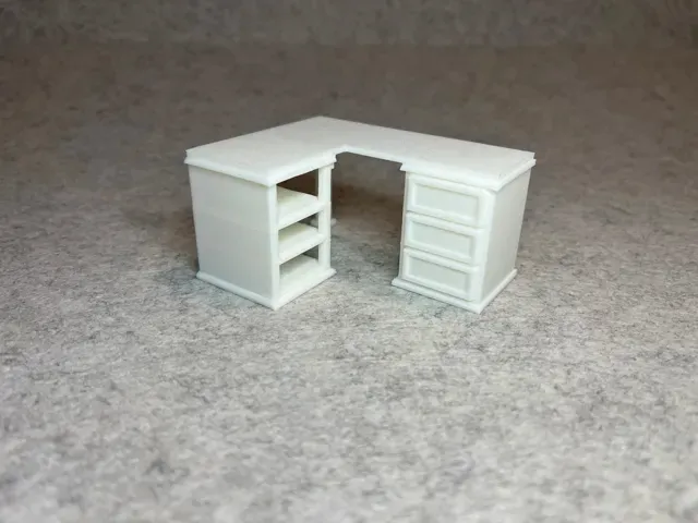 Dollhouse corner computer desk miniature — Image 3 of 8
