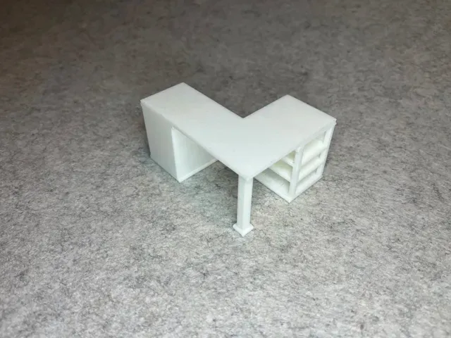 Dollhouse corner computer desk miniature — Image 6 of 8