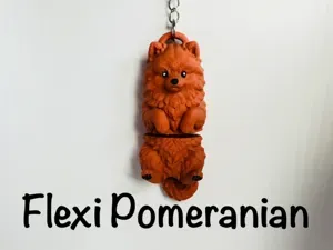 Flexi Pomeranian Keychain