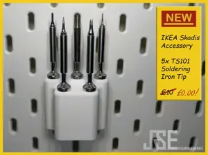 Ikea Skadis 5x TS101 Soldering Iron Tip Holder