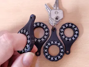 fidget gear keychain spinner