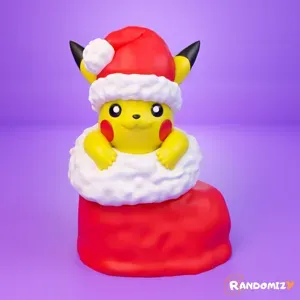 Pikachu in a Christmas Sock_Pose 1 (Fanart)