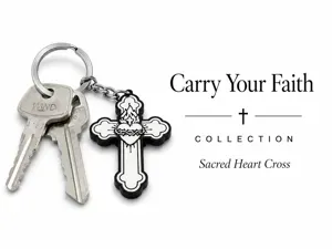 Sacred Heart Cross Charm