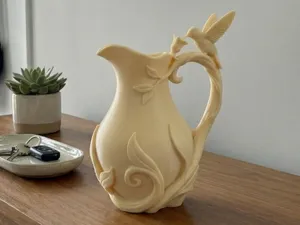 Hummingbird Pitcher Vase Decorative Floral Jug