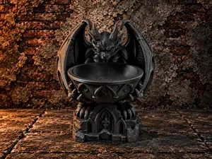 The Gargoyle's Offering - Gothic Guardian Bowl