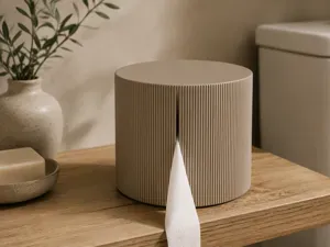Japandi Fluted Toilet Paper Dispenser