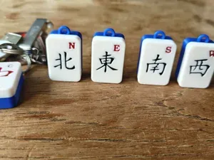 Mahjong tile key chain