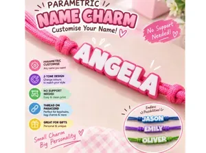 Parametric Thread Names – Paracord Charm Keychain