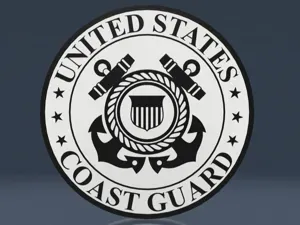 US Coast Guard LED Lamp + Stand