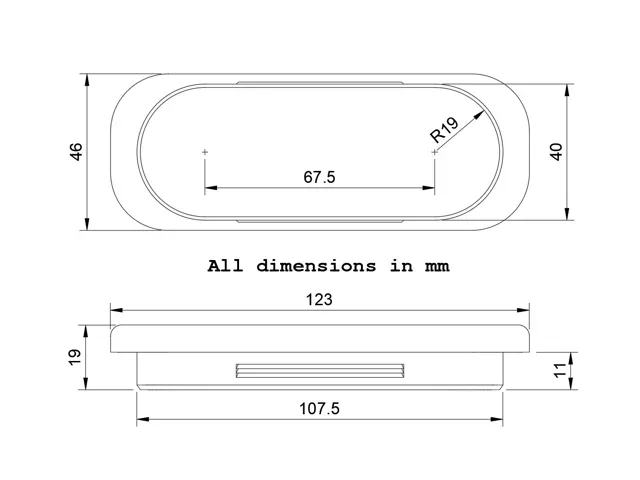Universal Low Profile 3D Printed Cabinet Door Pull — Image 4 of 4