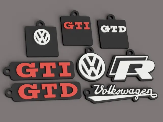 VW Volkswagen Golf R GTI GTD Schlüsselanhänger — Фото 2 из 3