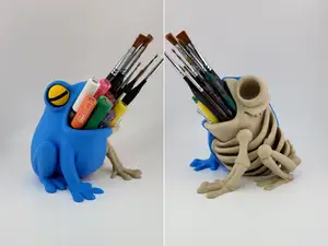 Half Frog Skeleton Pen Holder Desk Organizer