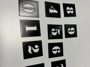 pochoir numéro de 0 à 9 taille 6*5cm