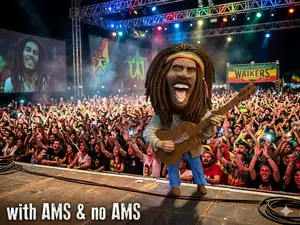 Bob Marley con e senza AMS