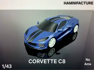 CORVETTE C8 1/43 CAR SCALE MODEL KIT