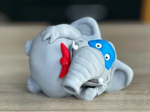 Funny fat elephant (multipart)