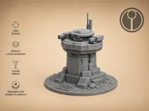 Autonomous Drone Tower – Modular Sci-Fi Terrain