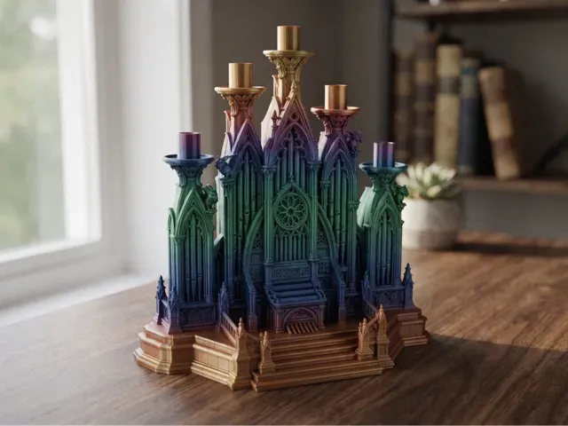 Dark Academia Gothic Church Organ Candle Holder